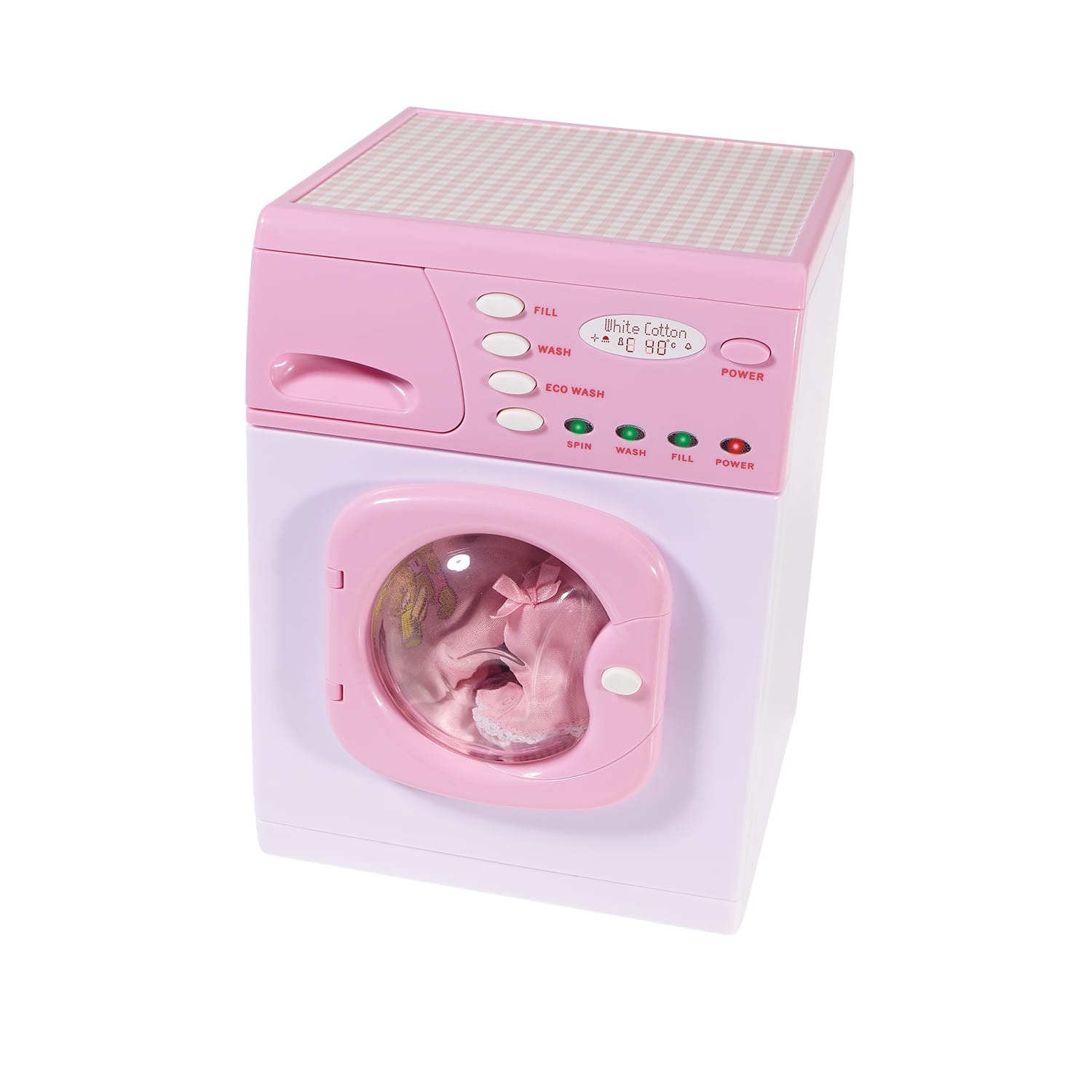 pink toy washing machine