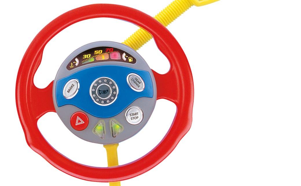 electronic toy dashboard with steering wheel