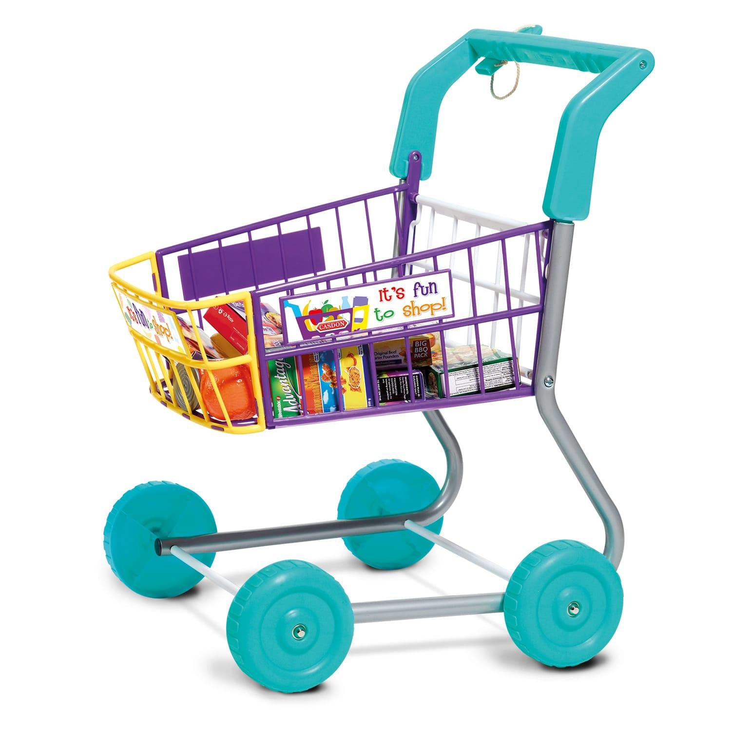 URBN Toys Plastic Shopping Trolley Blue