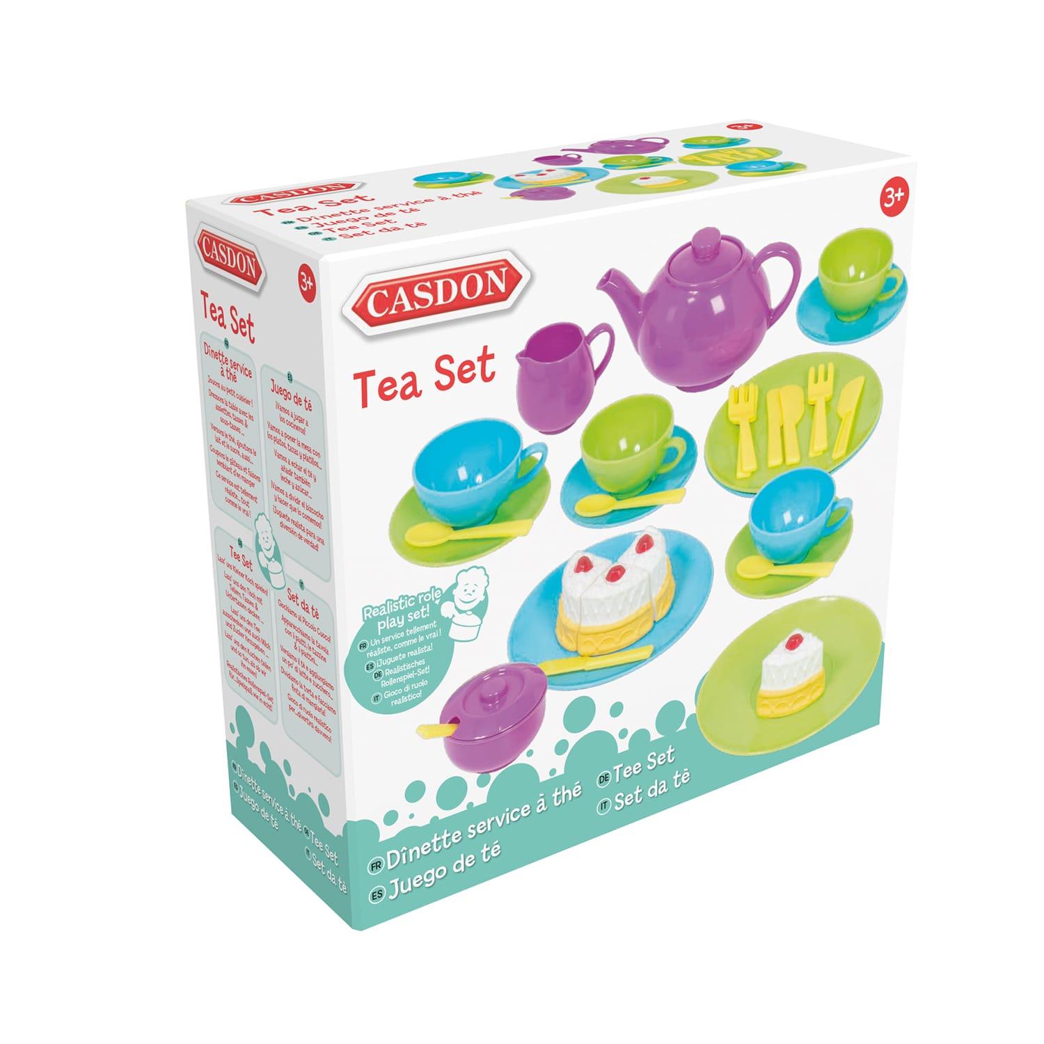 Casdon Childrens Kitchen Little Cook Teaset Tea Set Playset Toy 