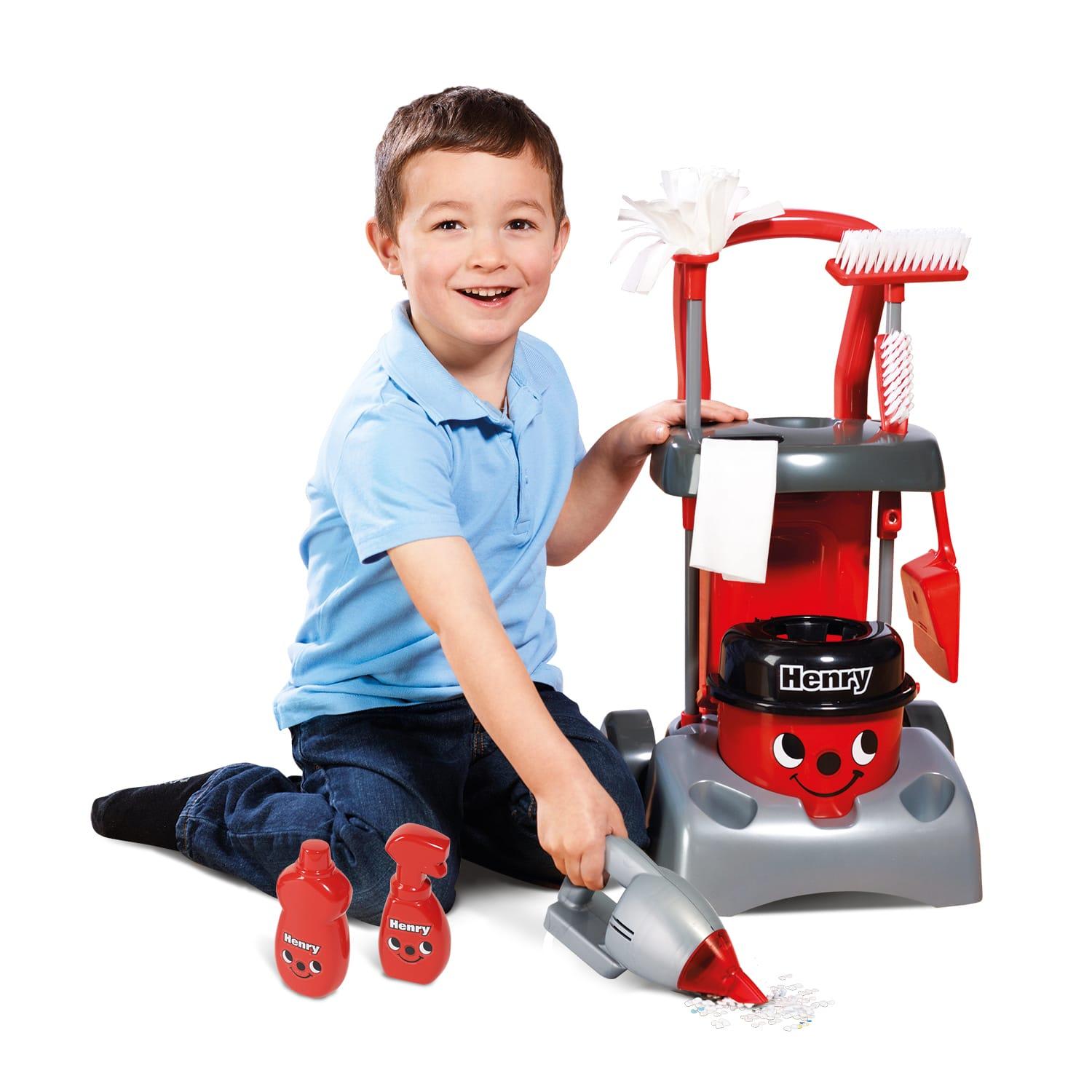 Details about   Pre School Kids Hetty Deluxe Cleaning Trolley Vacuum Cleaner Hoover Set New Red 