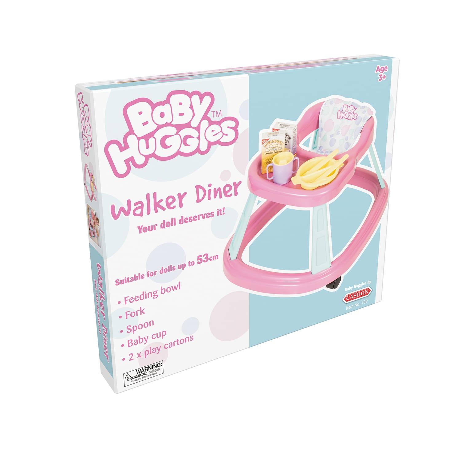 Casdon Baby Huggles Walker Diner Rose pour poupées jusqu'à 53 cm 