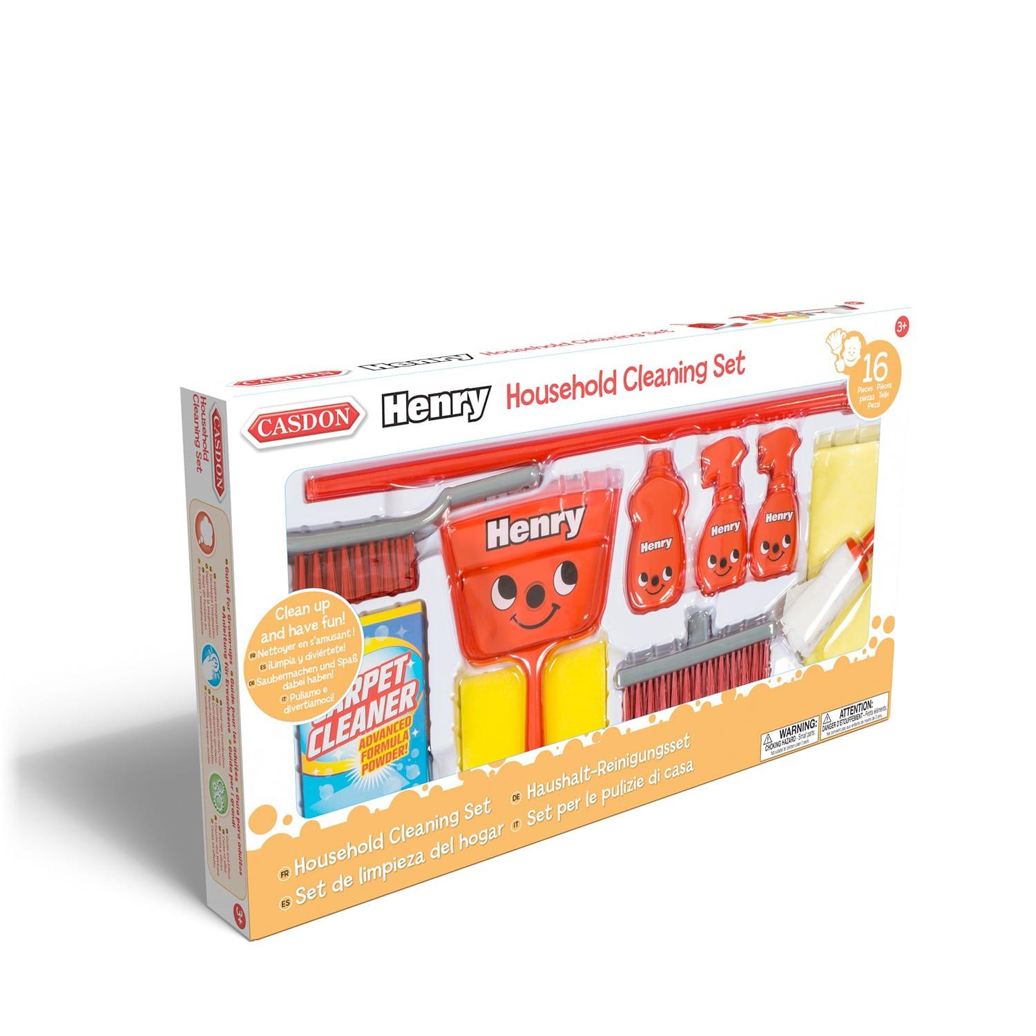 Casdon Henry Household Cleaning Playset Red/Grey 